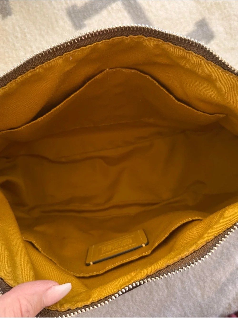 Coach Brown 2018 Laureal Hobo Bag with Yellow Trim